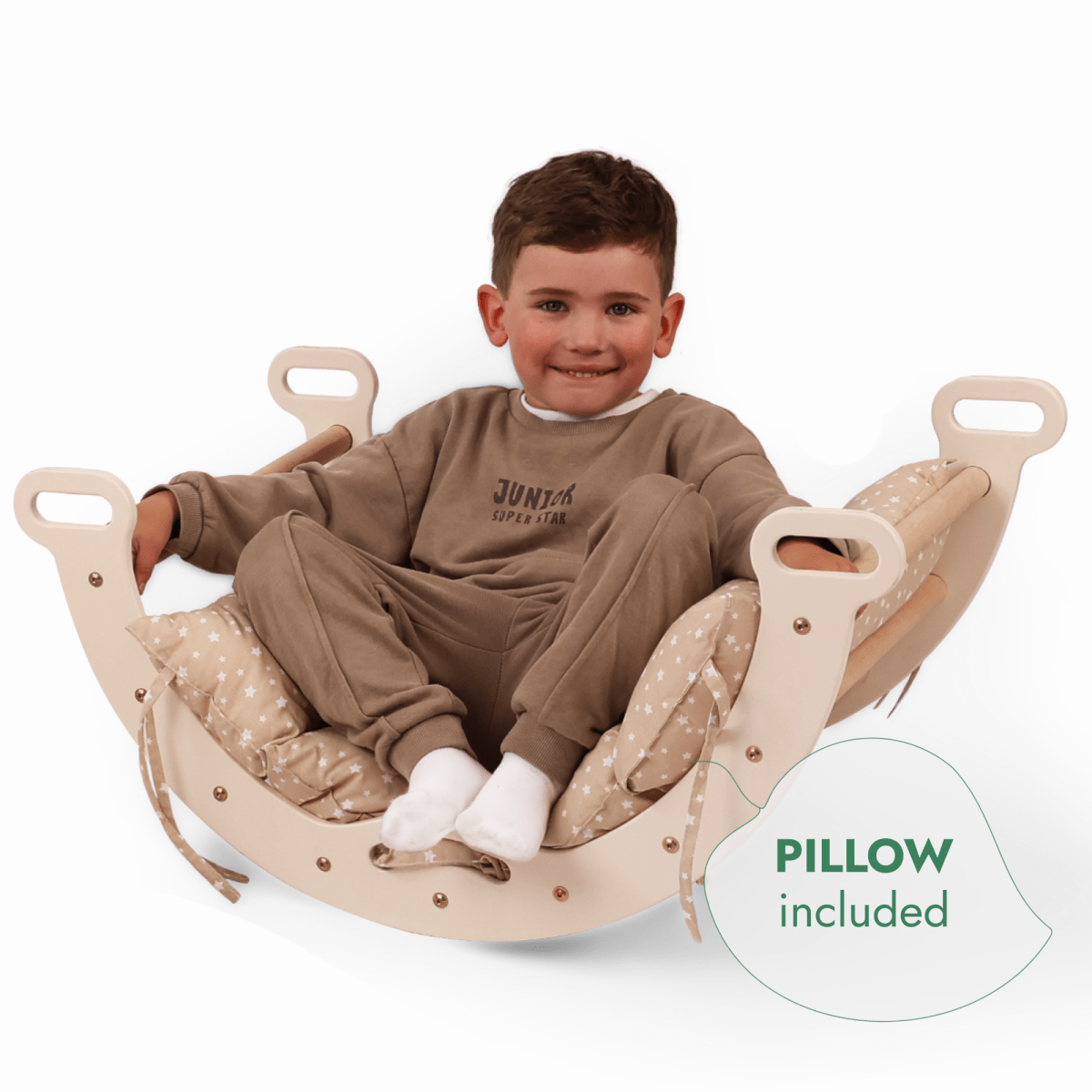 4in1 Montessori Climbing Set: Pikler Triangle, Arch, Slide Board, and Cushion for Toddlers (1–3 Years)