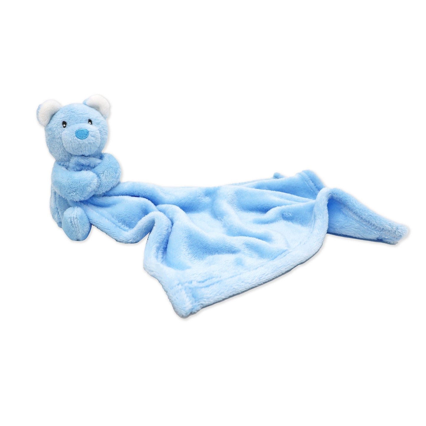 Soft Plush Lovey Blanket Toy - Blue Bear