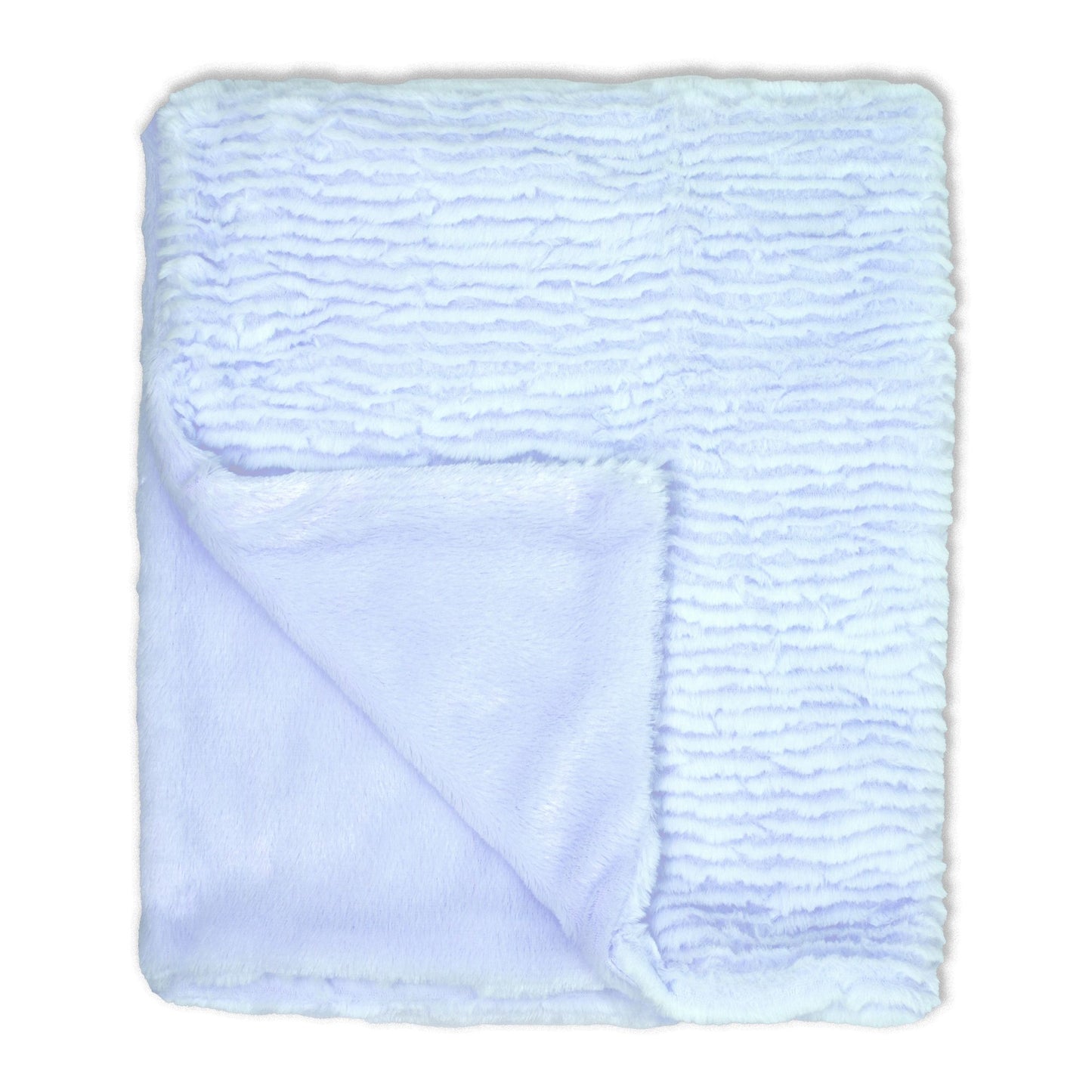 Ridged Plush Baby Blanket - Blue