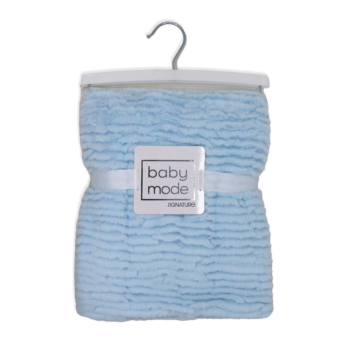 Ridged Plush Baby Blanket - Blue