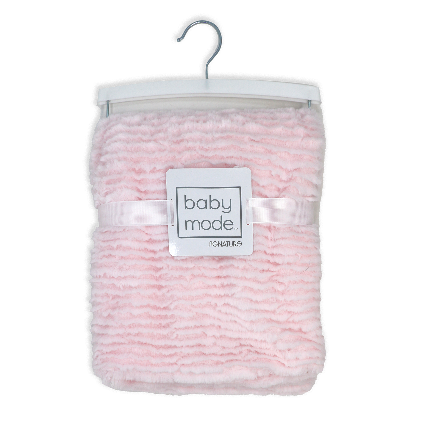 Ridged Plush Baby Blanket - Pink