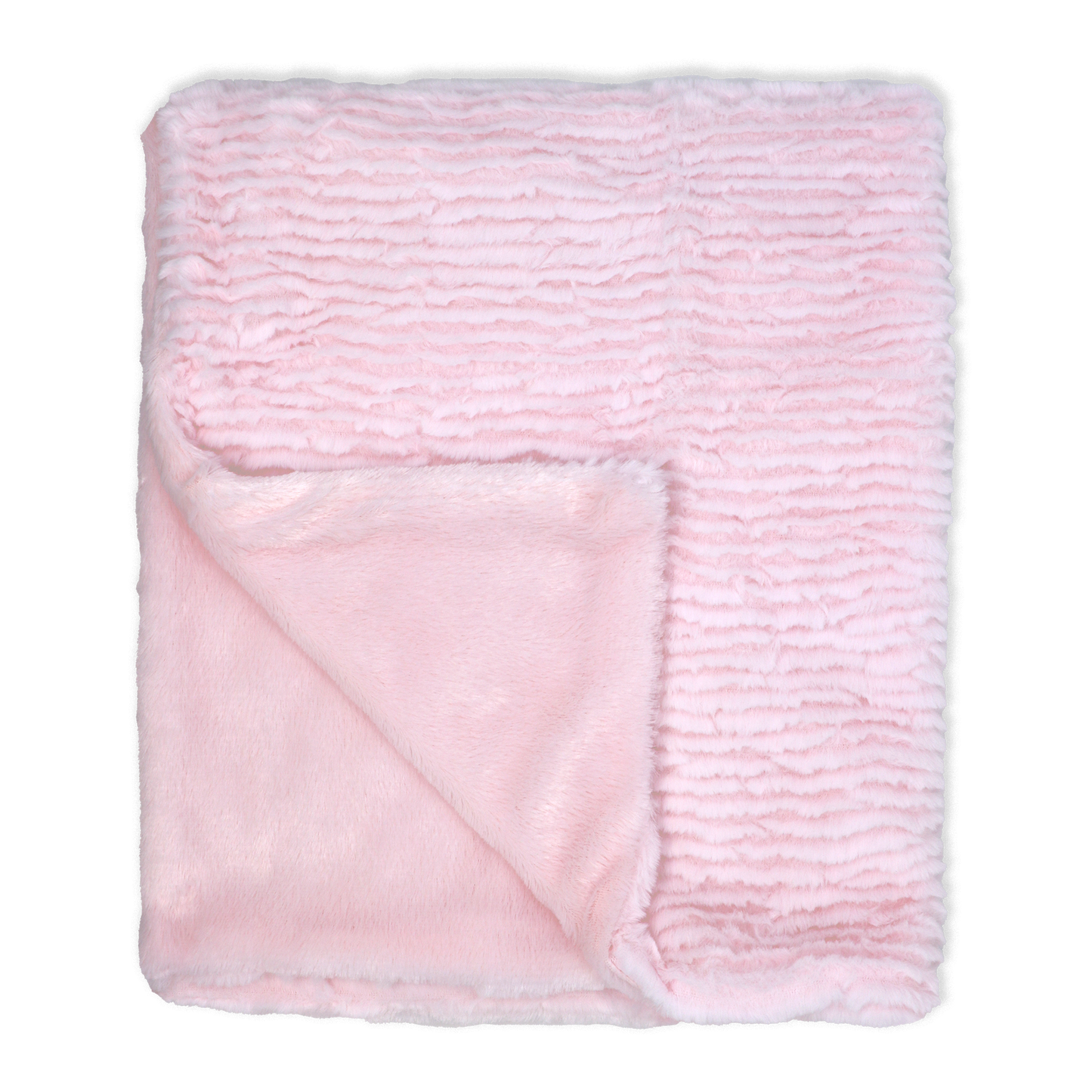 Ridged Plush Baby Blanket - Pink