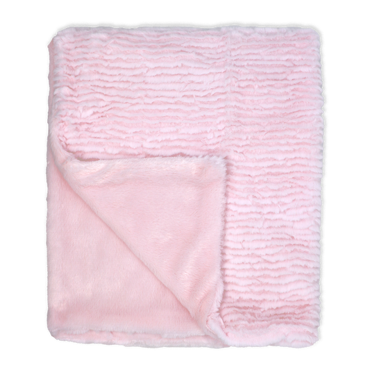 Ridged Plush Baby Blanket - Pink