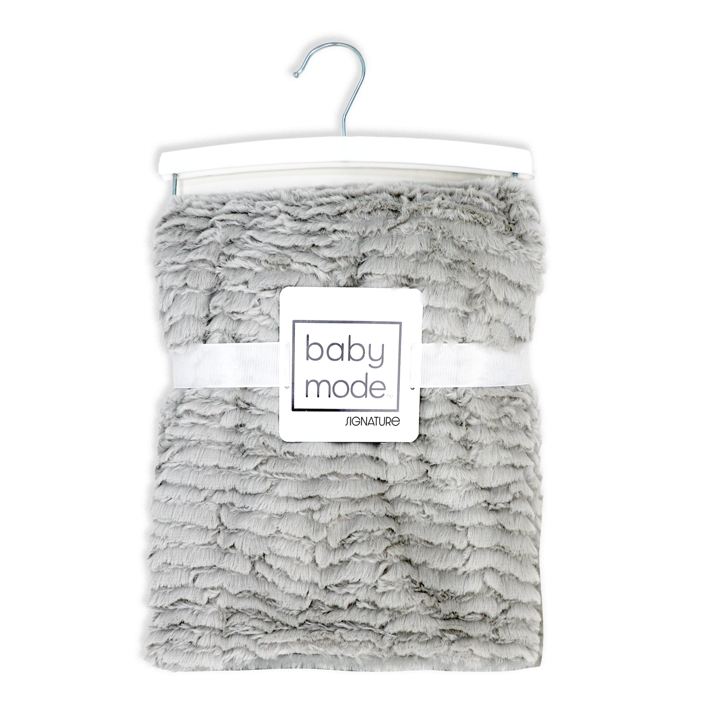 Ridged Plush Baby Blanket - Grey