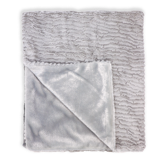 Ridged Plush Baby Blanket - Grey