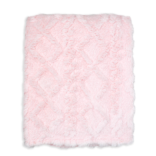 Baby's Sculpted Sherpa Blanket - Pink