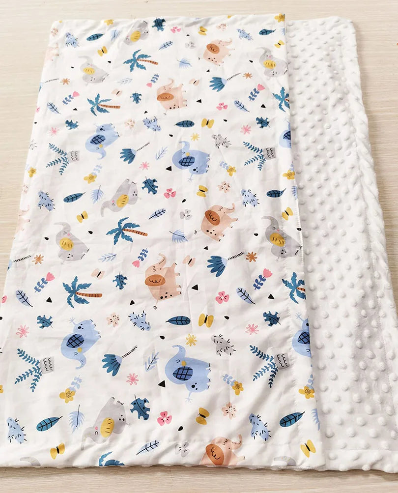 Cotton Double Layer Baby Bean Blanket - Cat