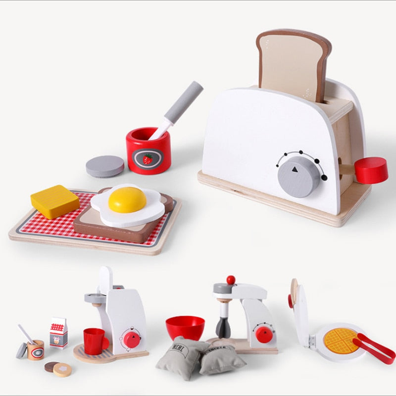 Wooden  Kitchen Toys - Toaster Set