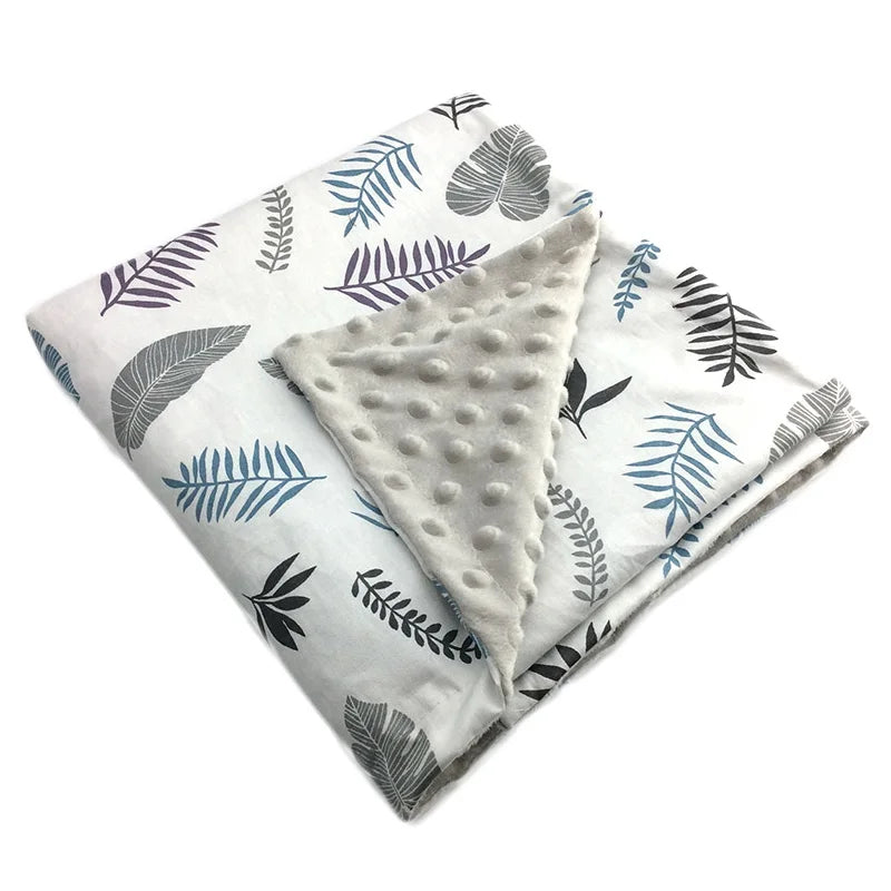 Cotton Double Layer Baby Bean Blanket - Whale