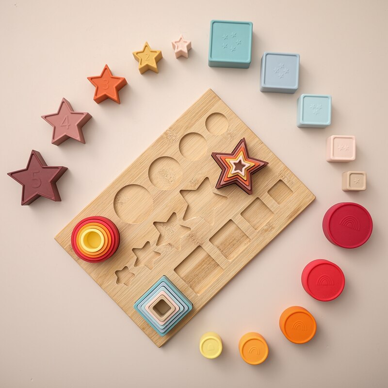 Montessori Silicone Stacking Toy