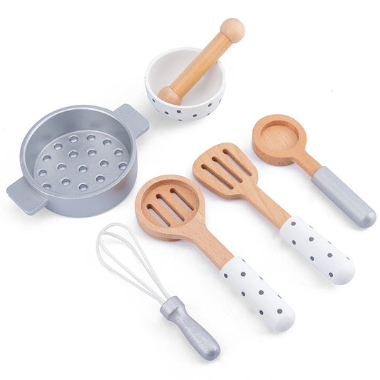 Wooden  Kitchen Toy Utensils for Kids