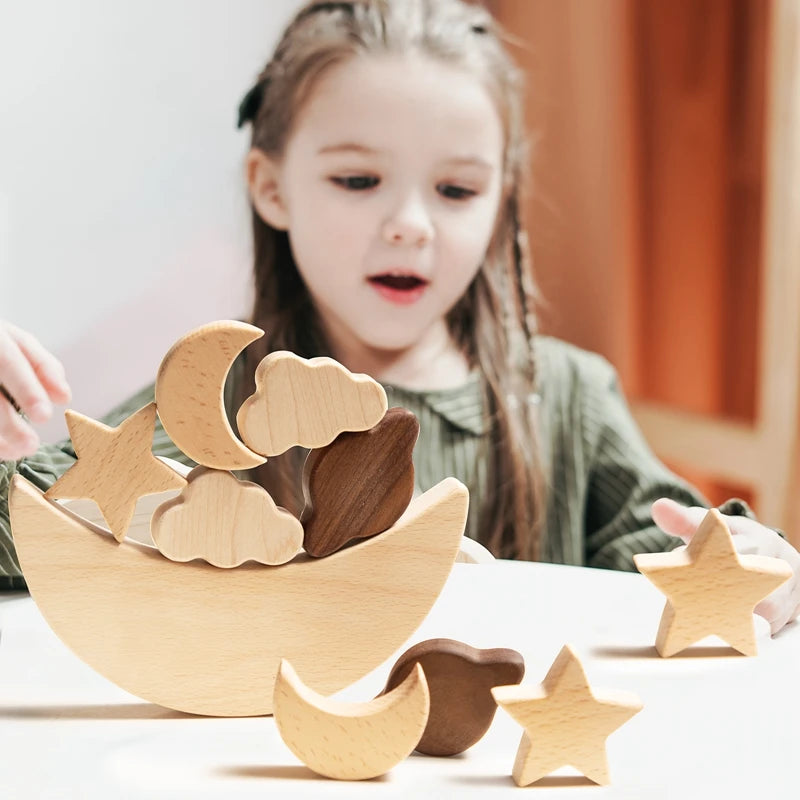 Baby Farm Wooden Stacking Blocks Toy