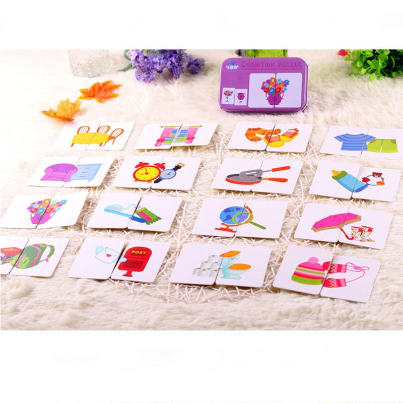 Montessori Double-sided Match Card Puzzle