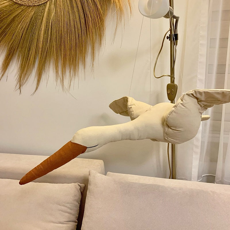 Hanging Swan Plush Stuffy for Nursery Room Decor