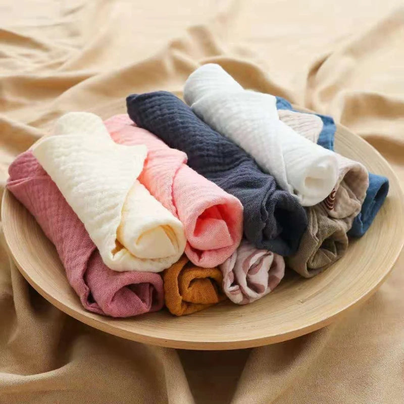 Baby Towel Set – 5 PCS Muslin Cotton Hand & Face Washcloths