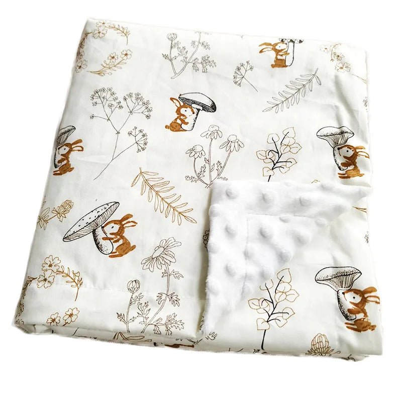 Cotton Double Layer Baby Bean Blanket - Cat