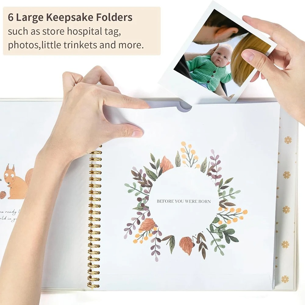Baby Memory Book & Scrapbook Journal with Keepsake Sleeve | Birth to 5 Years
