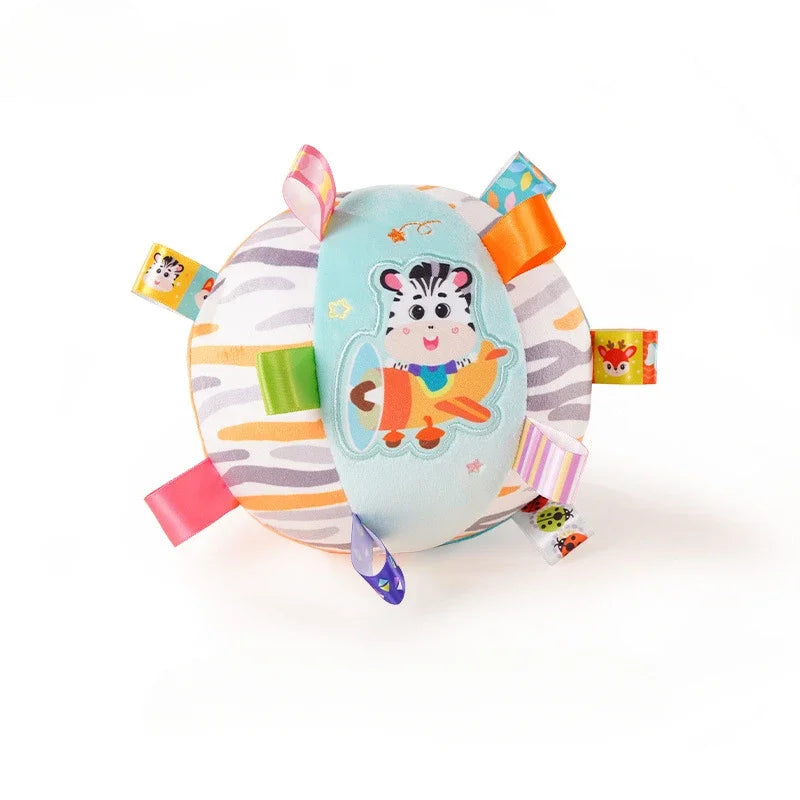 Soft Plush Animal Ball Rattle – Baby Sensory Toy