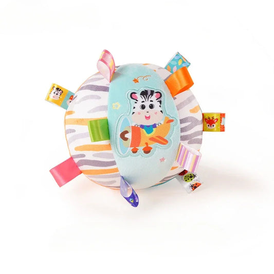 Soft Plush Animal Ball Rattle – Baby Sensory Toy