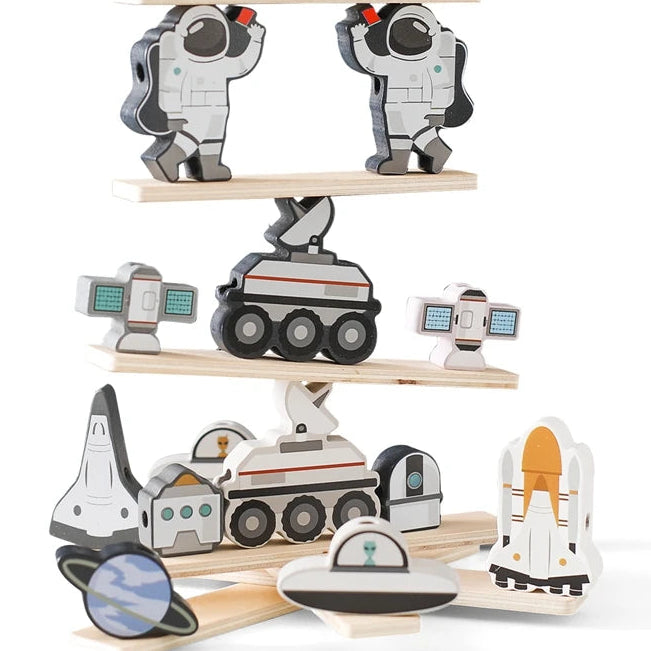 Montessori Outer Space Threading Seesaw Toy