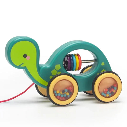 Wooden Pull-Along Animal Toy - Turtle