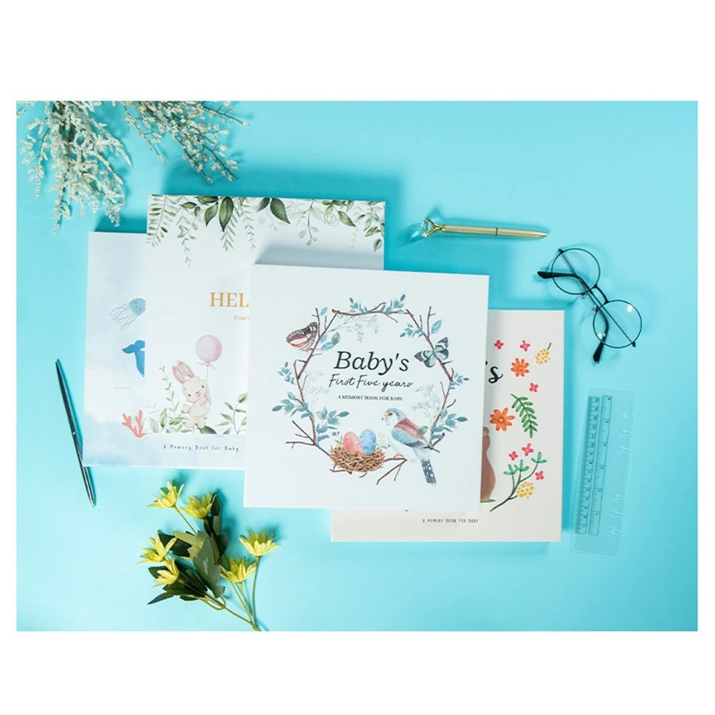 Baby Memory Book & Scrapbook Journal with Keepsake Sleeve | Birth to 5 Years