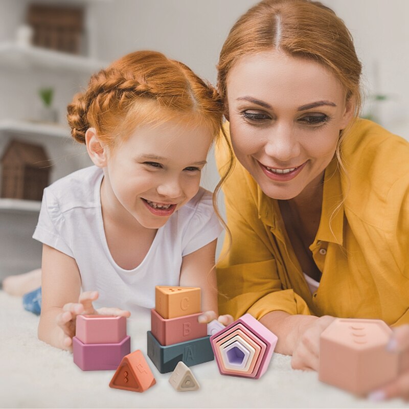 Montessori Silicone Building Blocks