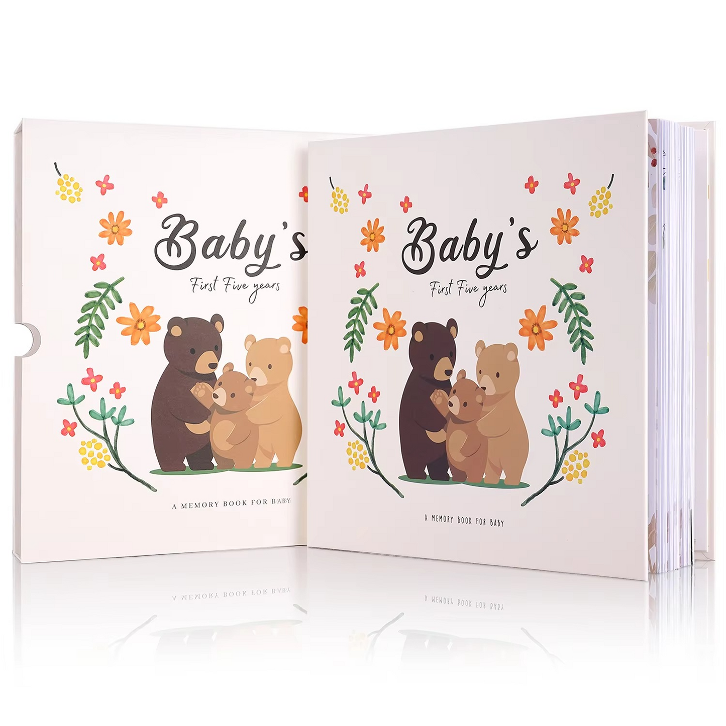 Baby Memory Book & Scrapbook Journal with Keepsake Sleeve | Birth to 5 Years