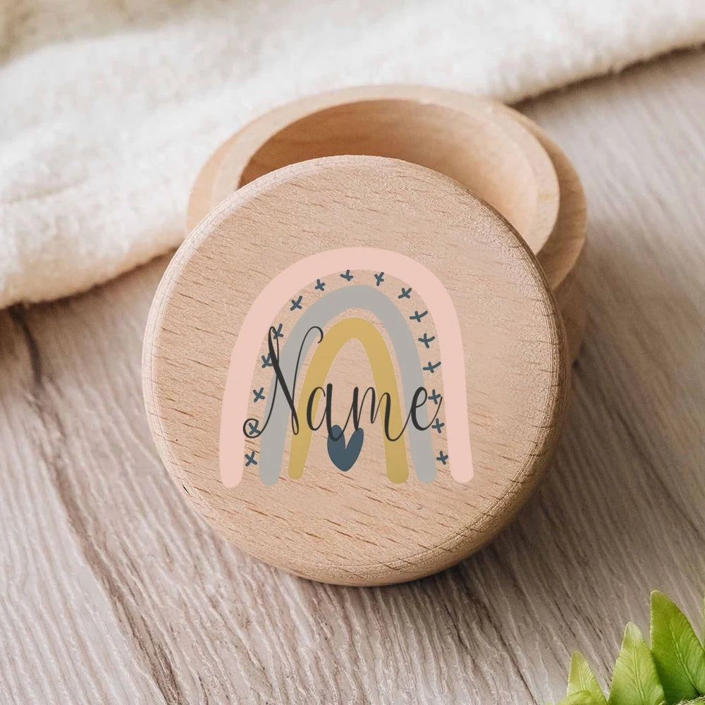 Personalized Rainbow Baby Keepsake Tooth Box