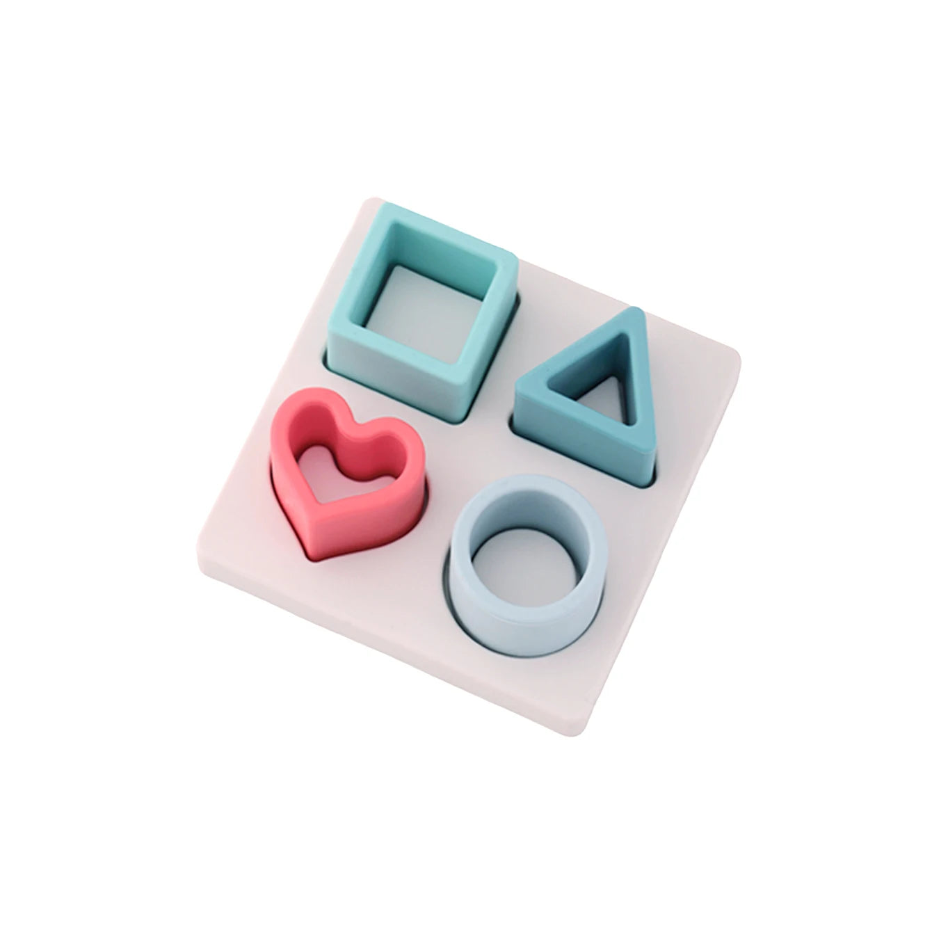 BPA-Free Silicone Geometric Montessori Puzzle Board