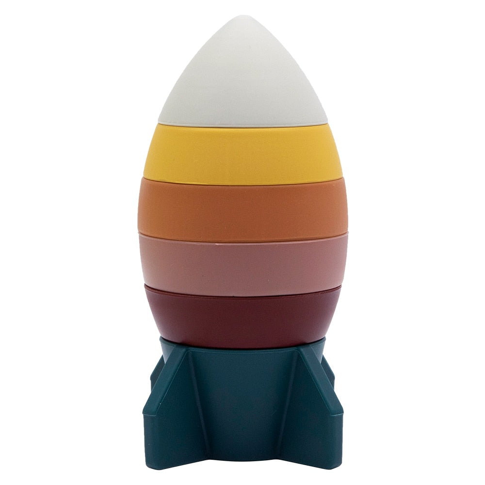 Montessori Silicone Building Blocks - Rocket