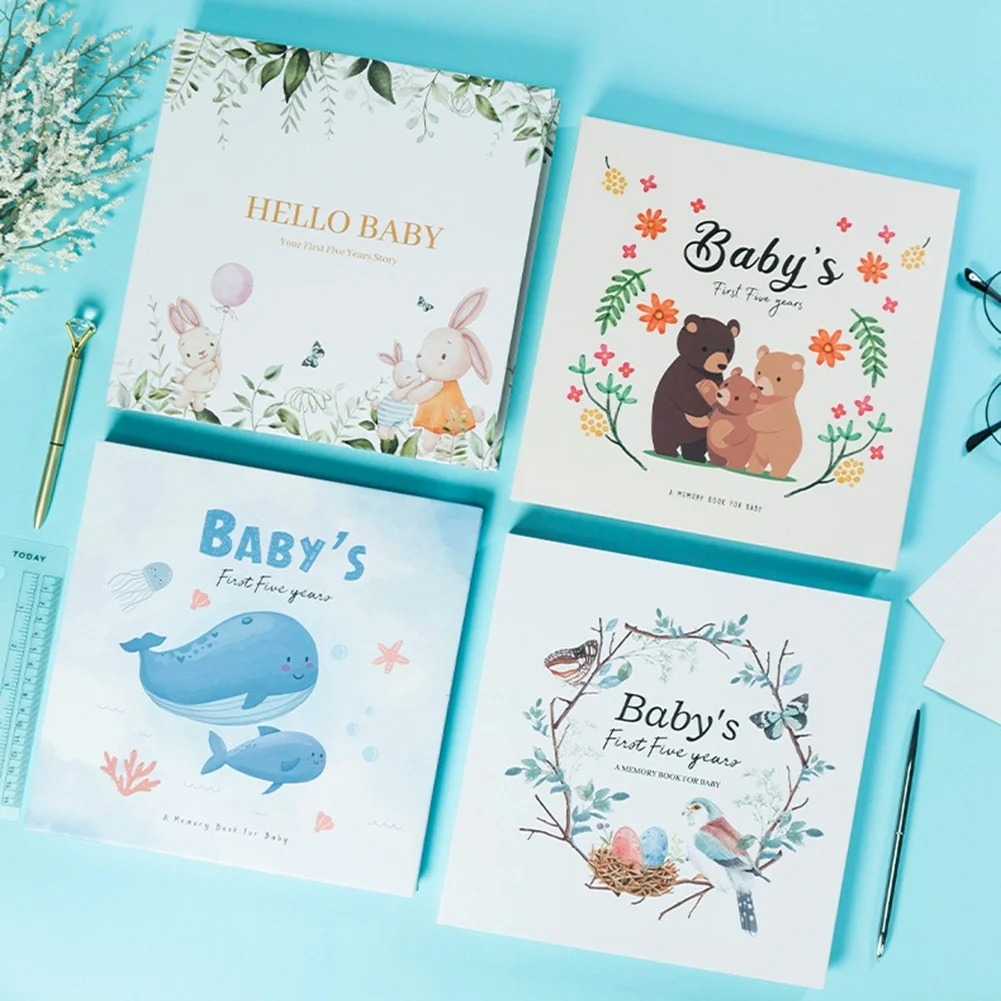 Baby Memory Book & Scrapbook Journal with Keepsake Sleeve | Birth to 5 Years