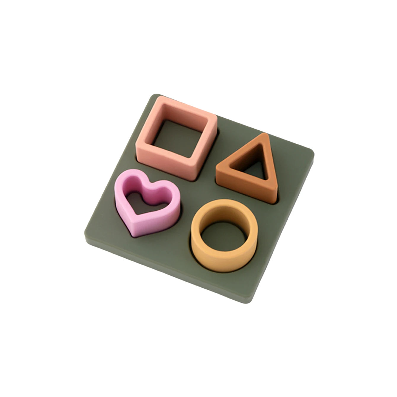 BPA-Free Silicone Geometric Montessori Puzzle Board