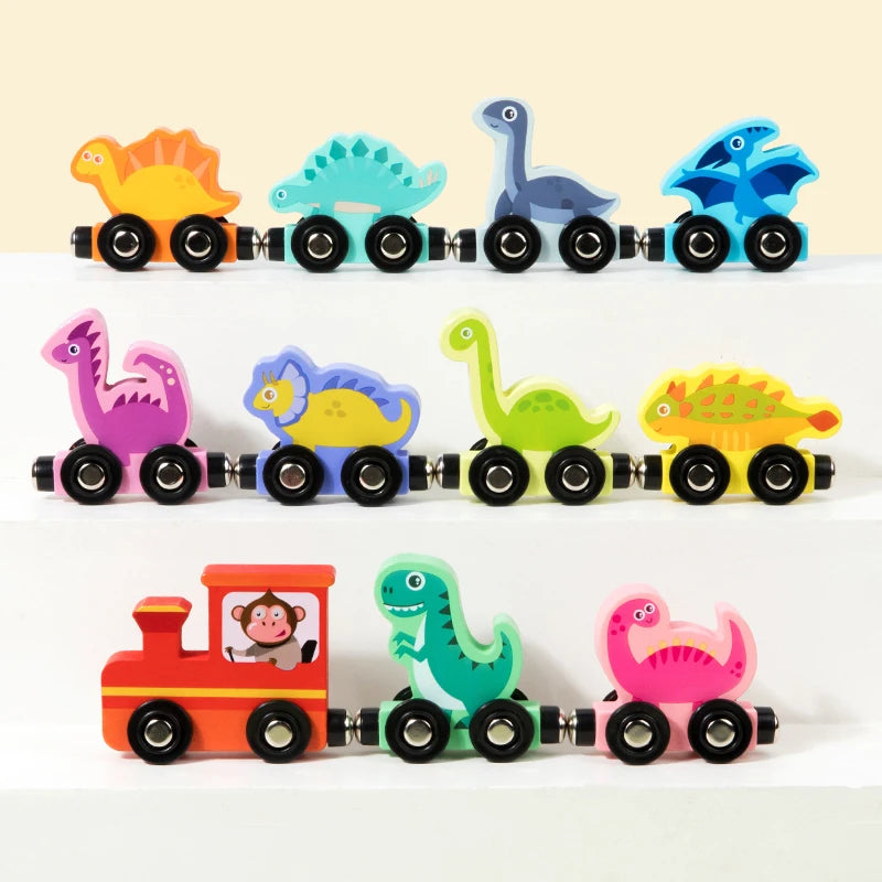 Montessori Wooden Magnetic Train Set - Numbers