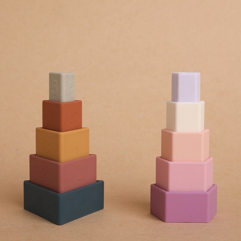 Montessori Silicone Building Blocks