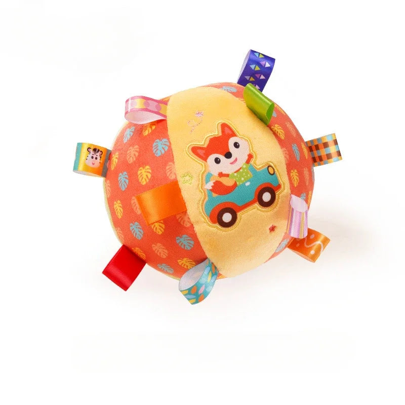 Soft Plush Animal Ball Rattle – Baby Sensory Toy