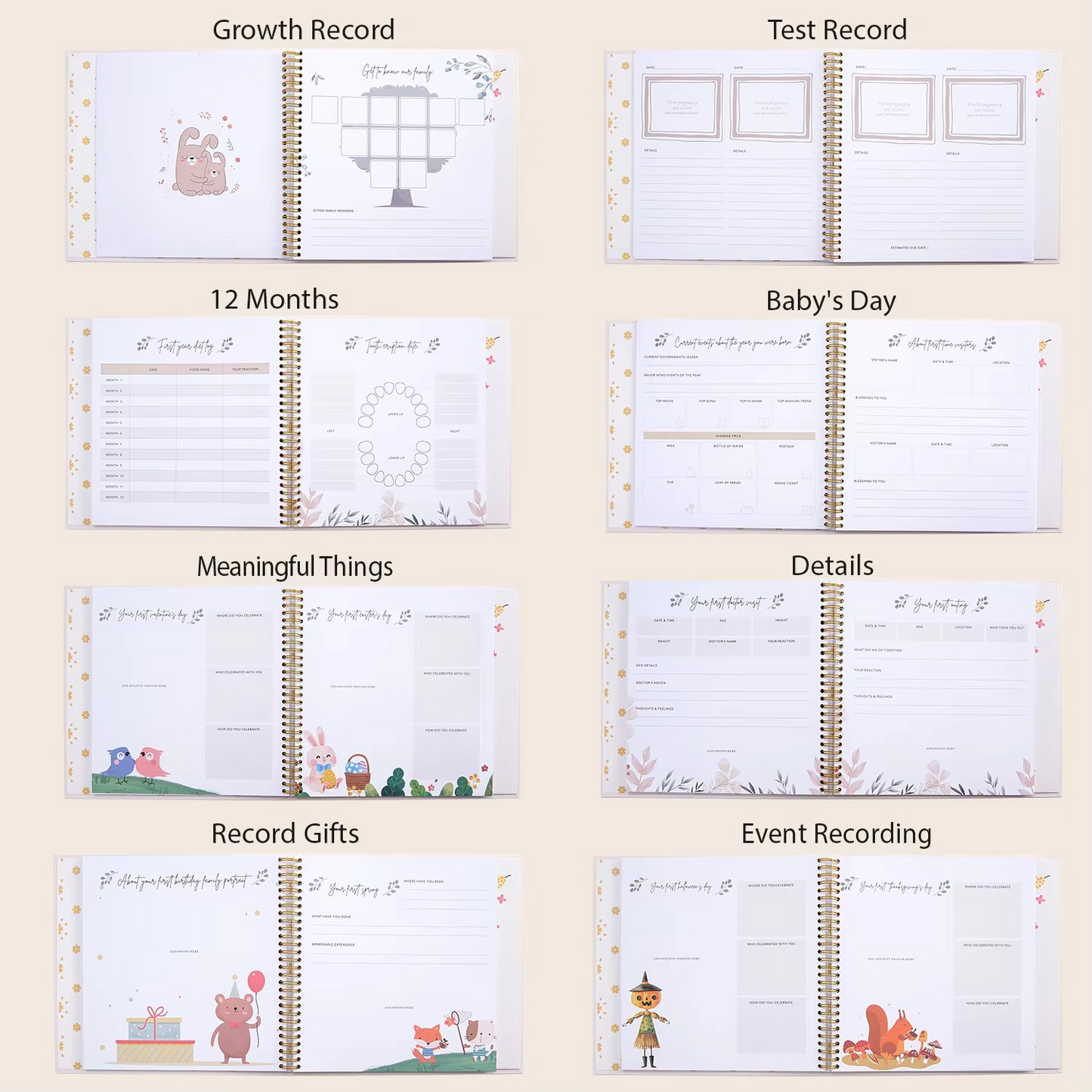 Baby Memory Book & Scrapbook Journal with Keepsake Sleeve | Birth to 5 Years