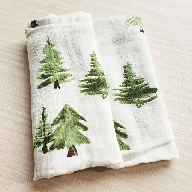 Soft Cotton Baby Blanket – Muslin Swaddle Wrap & Burp Cloth for Newborns