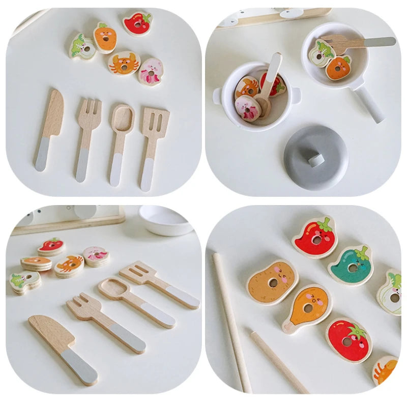 Wooden Toy BBQ Set