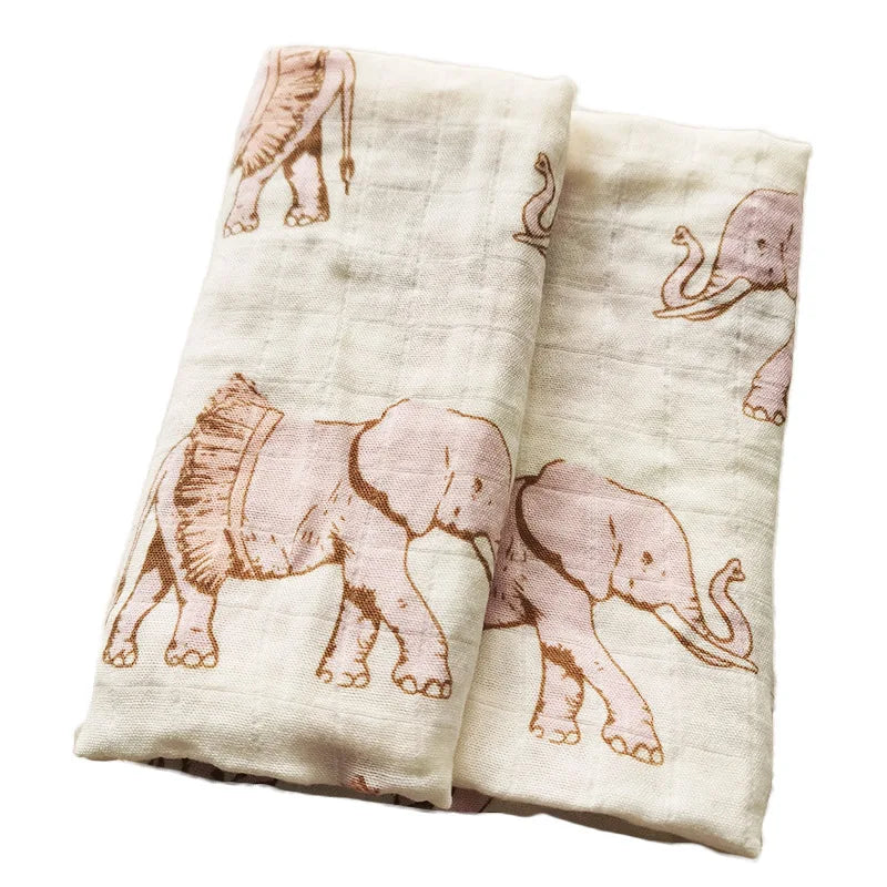 Soft Cotton Baby Blanket – Muslin Swaddle Wrap & Burp Cloth for Newborns