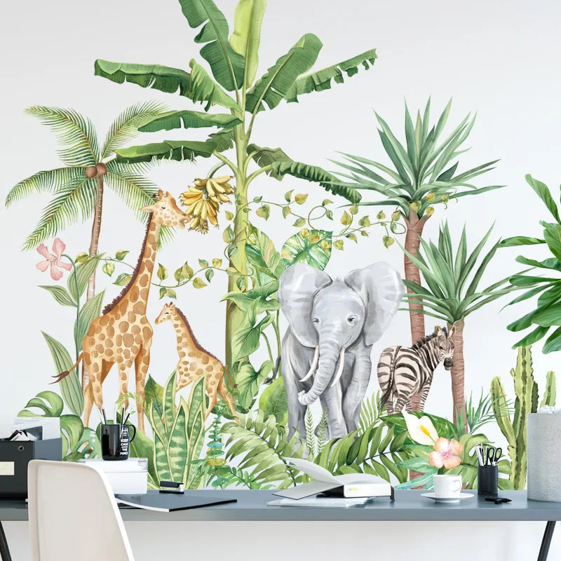 Nursery Wall Stickers Removable Vinyl Decals - Animals