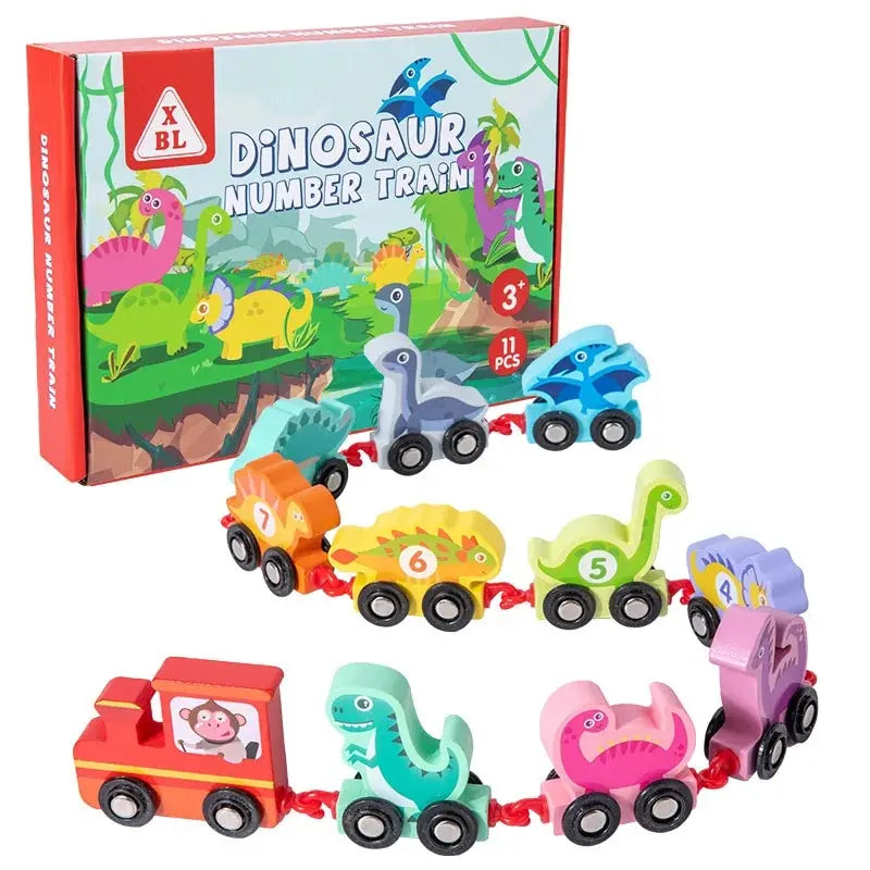 Montessori Wooden Magnetic Train Set - Numbers