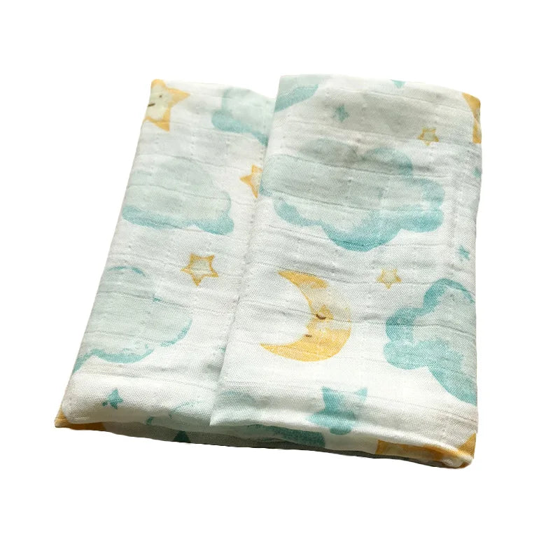 Soft Cotton Baby Blanket – Muslin Swaddle Wrap & Burp Cloth for Newborns