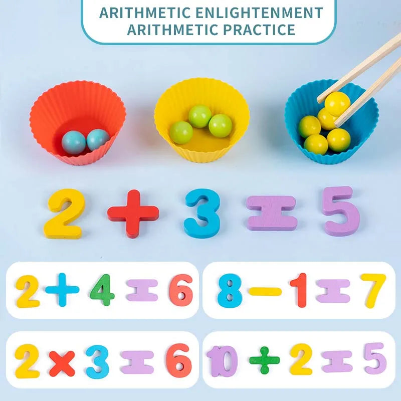 Montessori Wooden Bead Puzzle Set