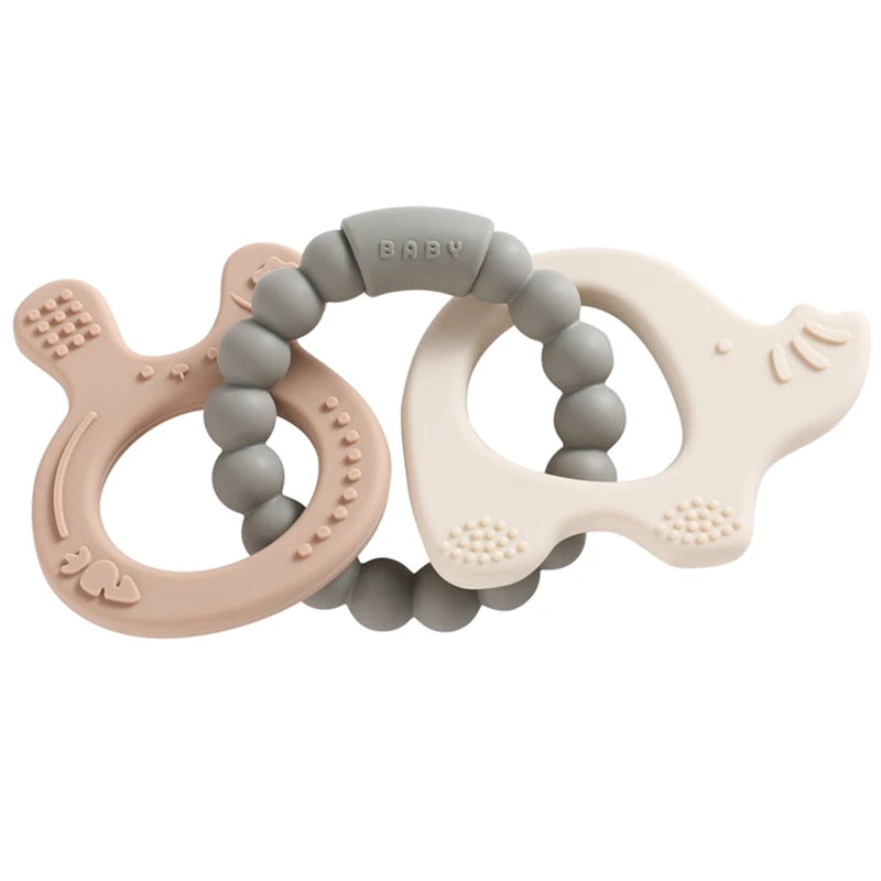 Silicone & Wooden Baby Teethers