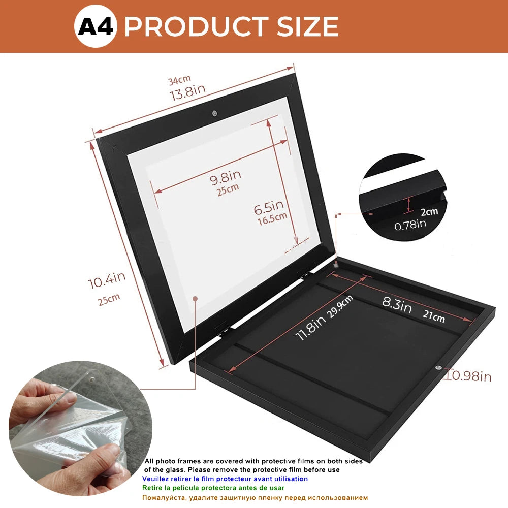 Children’s Magnetic Art Frame – Front-Opening Display for Kids’ Drawings & Photos