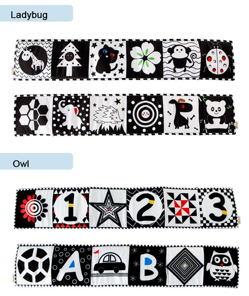 Montessori Baby Cloth Book Black and White