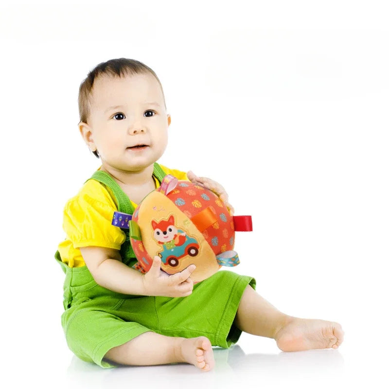 Soft Plush Animal Ball Rattle – Baby Sensory Toy