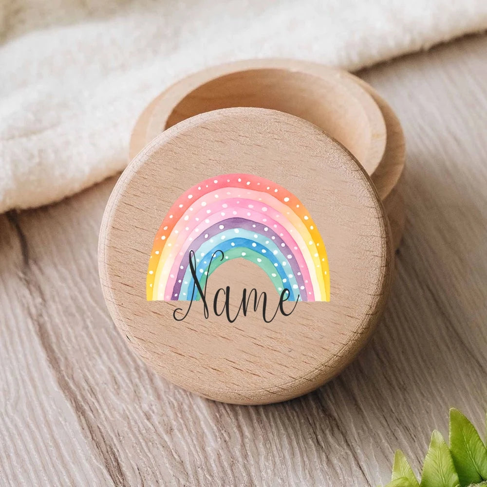Personalized Rainbow Baby Keepsake Tooth Box