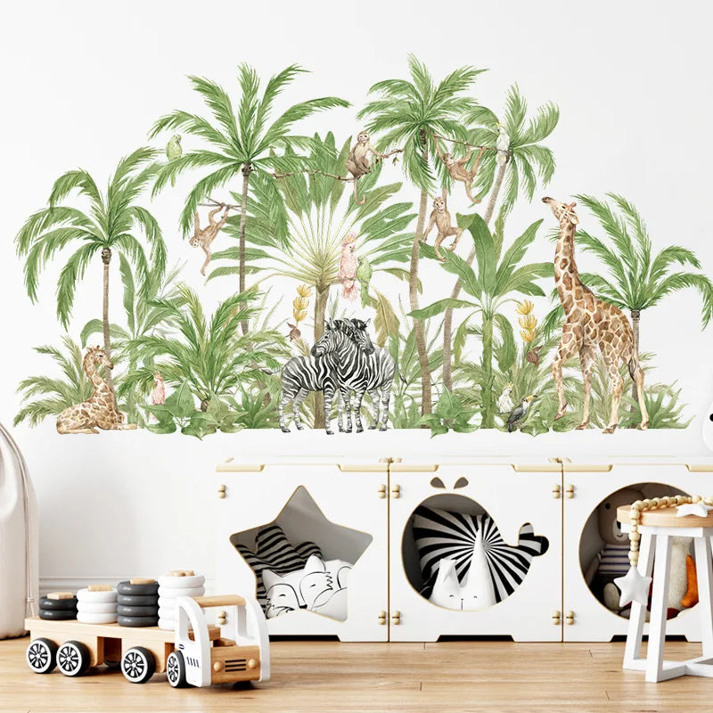 Nursery Wall Stickers Removable Vinyl Decals - Animals